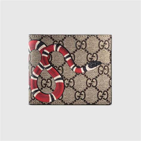 gucci supreme wallet replica|gucci kingsnake men's wallet.